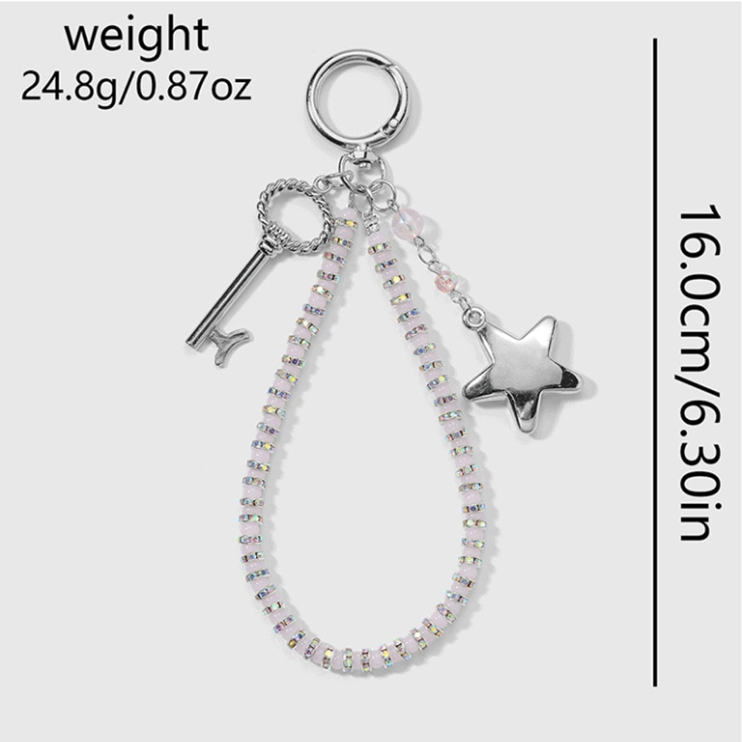 Keypus - Key and Bow Beaded Design Keychain