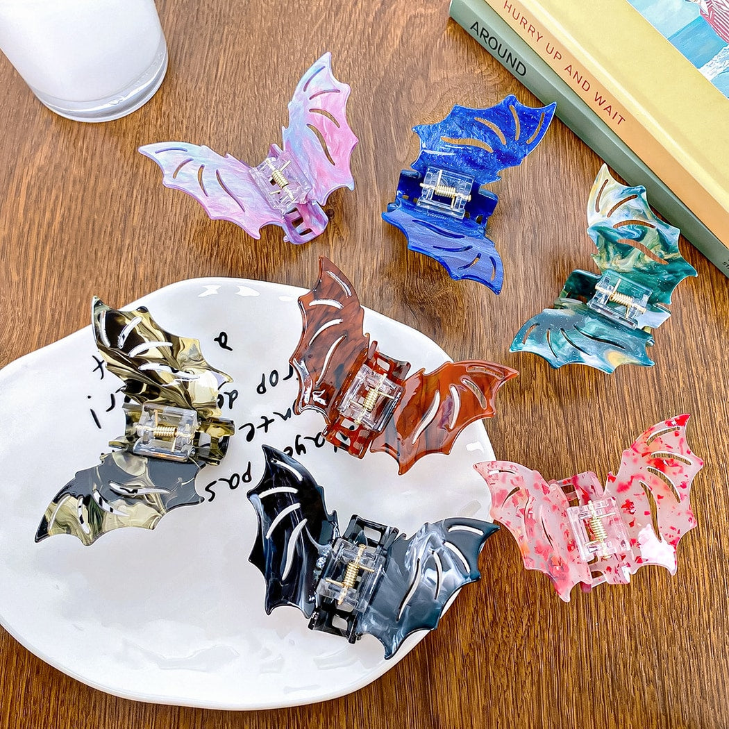 Beau - Halloween Bright Bat Wing Design Claw Clip