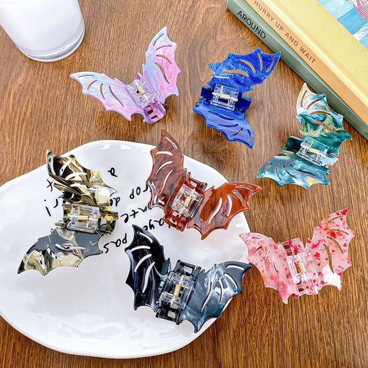 Beau - Halloween Bright Bat Wing Design Claw Clip