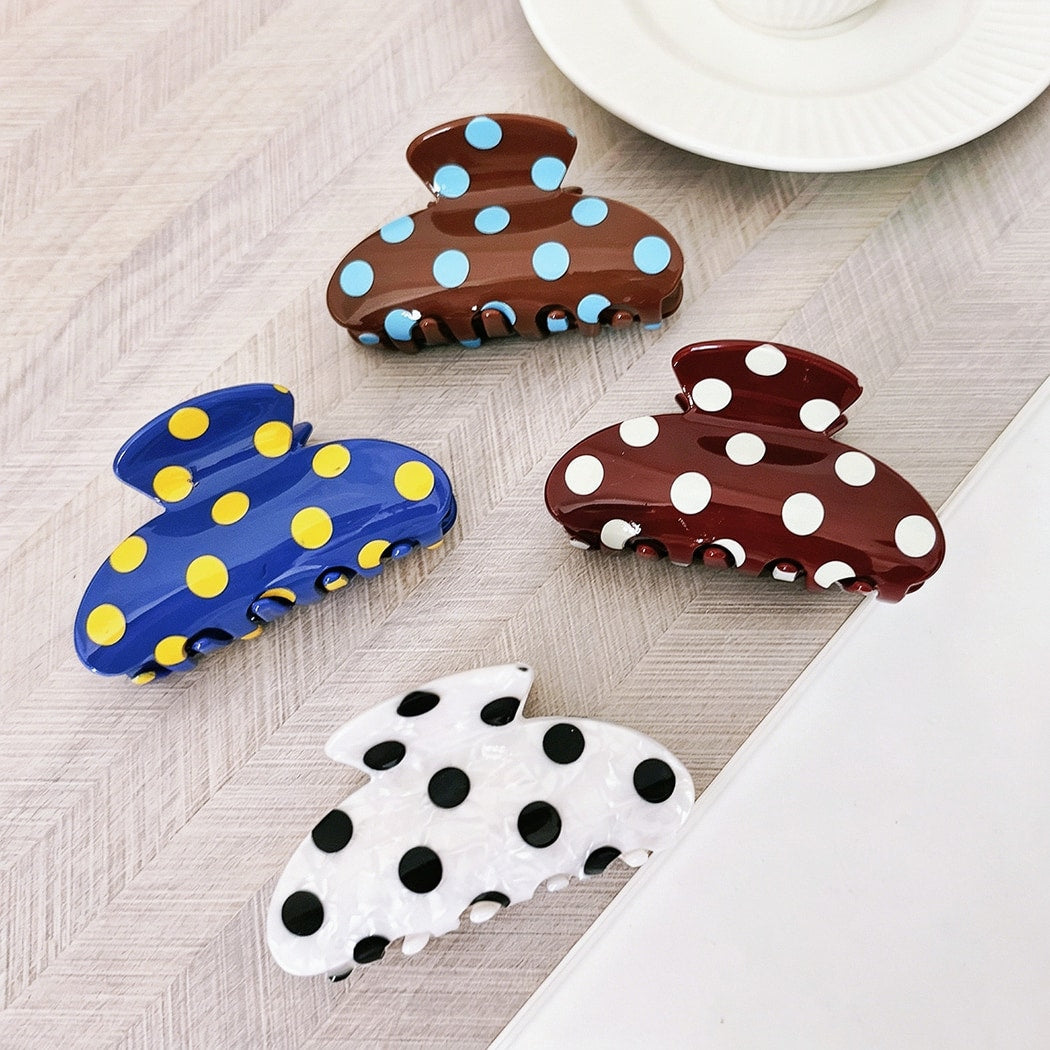 Beau - Sweet Polka Dot Glossy Claw Clip
