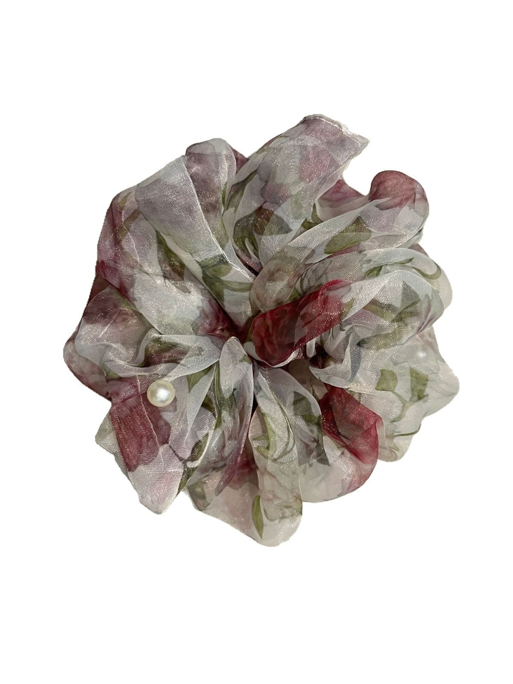 Gifty - Polyester Organza Printed Scrunchie