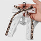 Keypus - Leopard Ribbon Lace Bow Pendant Alloy Keychain