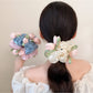 Gifty - Ruffled Flower Mesh Scrunchie