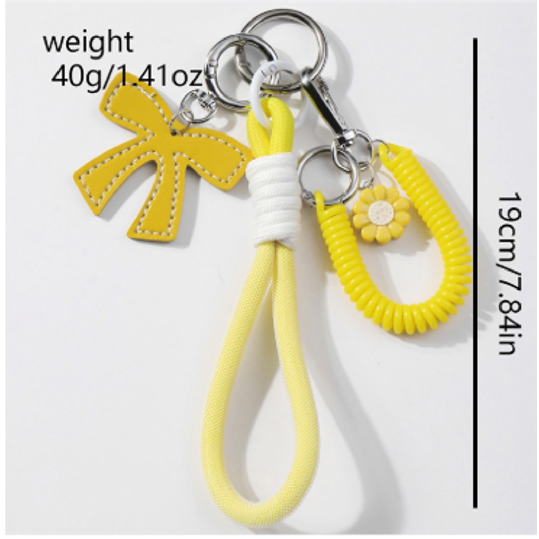 Keypus - Elegant Bow Pendant Cord Keychain