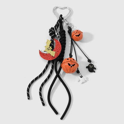 Keypus - Halloween Pumpkin Bell Charm Keychain