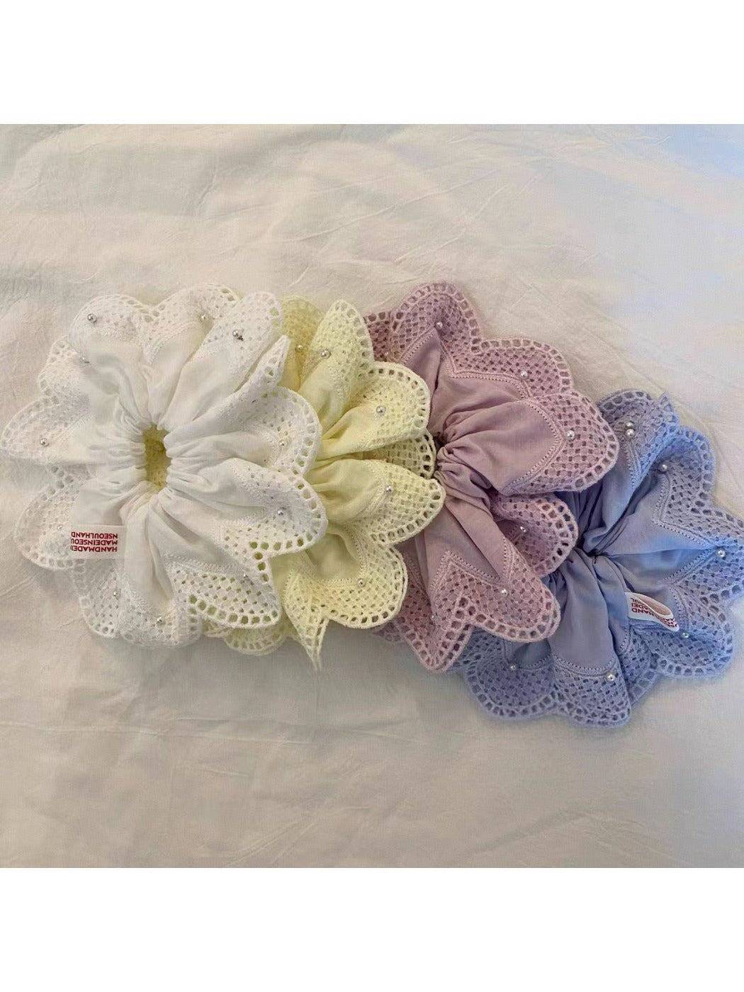 Gifty - Sweet Lace Checkered Hair Tie