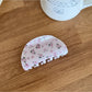 Beau - Pink Floral Print Hair Claw Clip