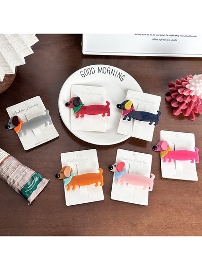 Beau - Cute Acetate Dachshund Hair Clip