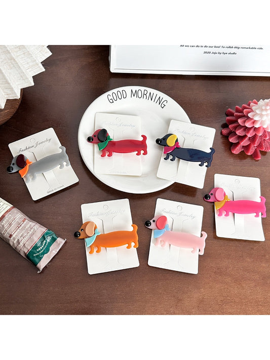 Beau - Cute Acetate Dachshund Hair Clip