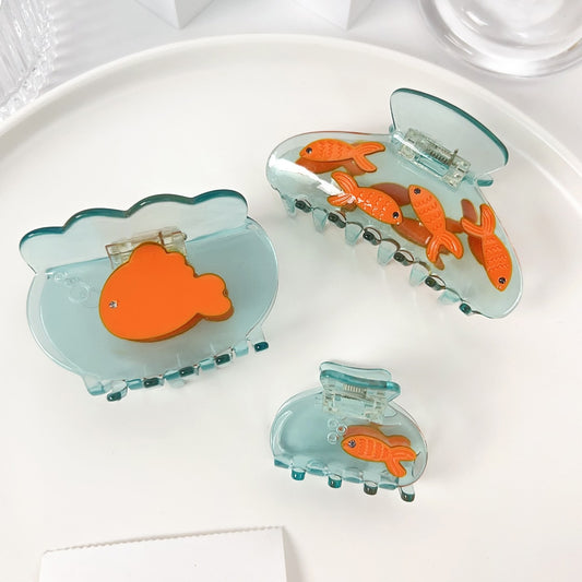 Beau - Polished Fish Tank Design Claw Clip