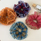 Gifty - Pleated Check Polyester Fabric Scrunchie