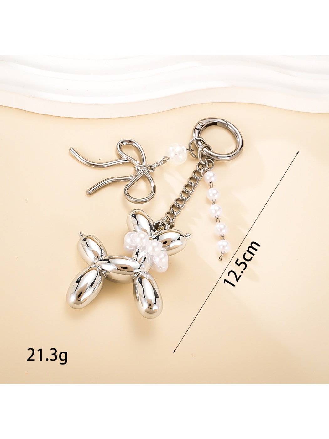 Keypus - Alloy Bow Detail Bag Charm Phone Charm Keychain