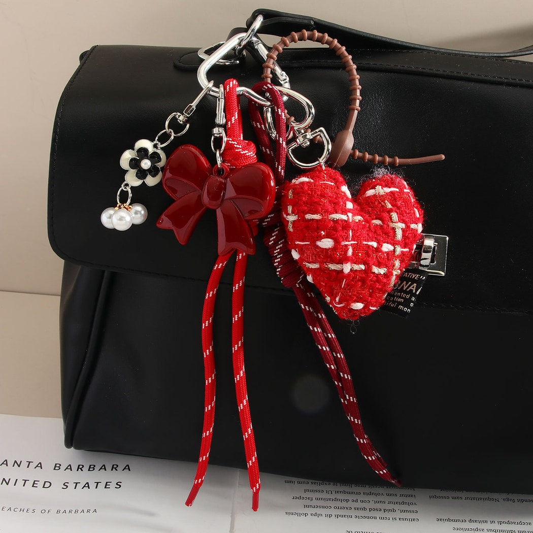 Keypus - Heart Pattern Rope Keychain Bag Charm