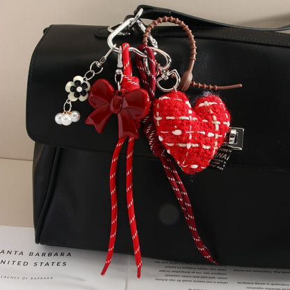 Keypus - Heart Pattern Rope Keychain Bag Charm