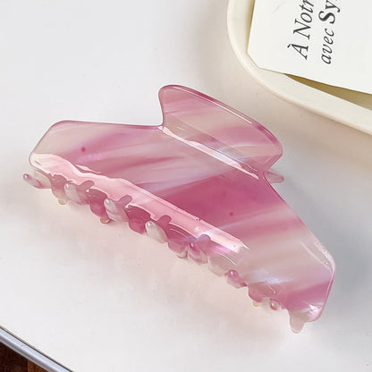Beau - Patterned PVC Marbled Finish Claw Hair Clip
