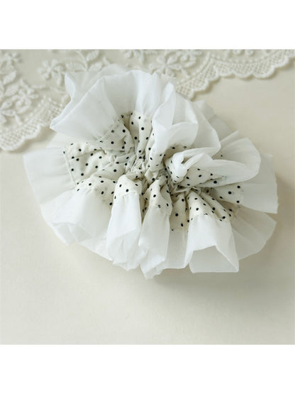 Gifty - Black White Polka Dot Scrunchie