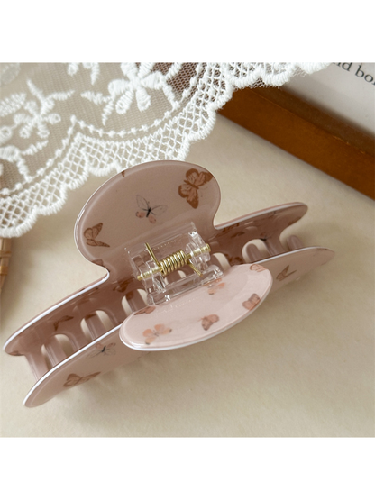 Beau - Butterfly Print Glossy PVC Claw Clip
