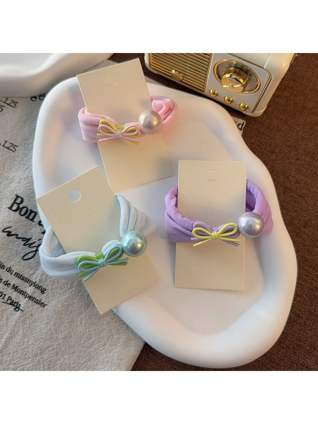 Gifty - Sweet Style Double Bow Decorative Scrunchie