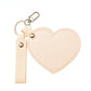 Mirroray - Heart Shaped PU Leather Keychain Compact Mirror