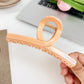 Beau - Geometric Plastic Line Detail Claw Hair Clip