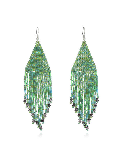 Earedge - Seed Bead Fringe Earrings