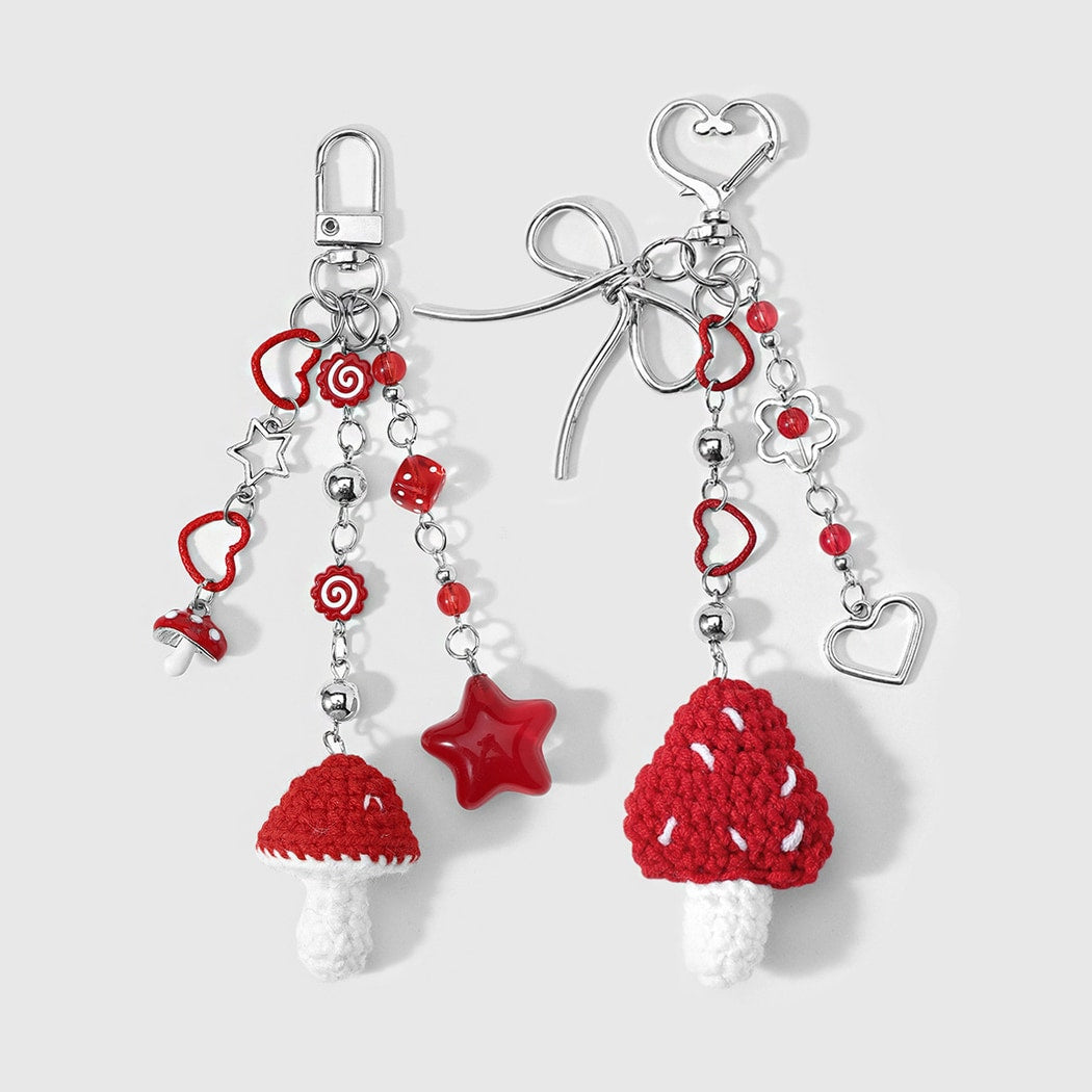 Keypus - Sweet Style Mushroom Heart Keychain