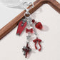 Keypus - Halloween Burgundy Cross and Bow Keychain