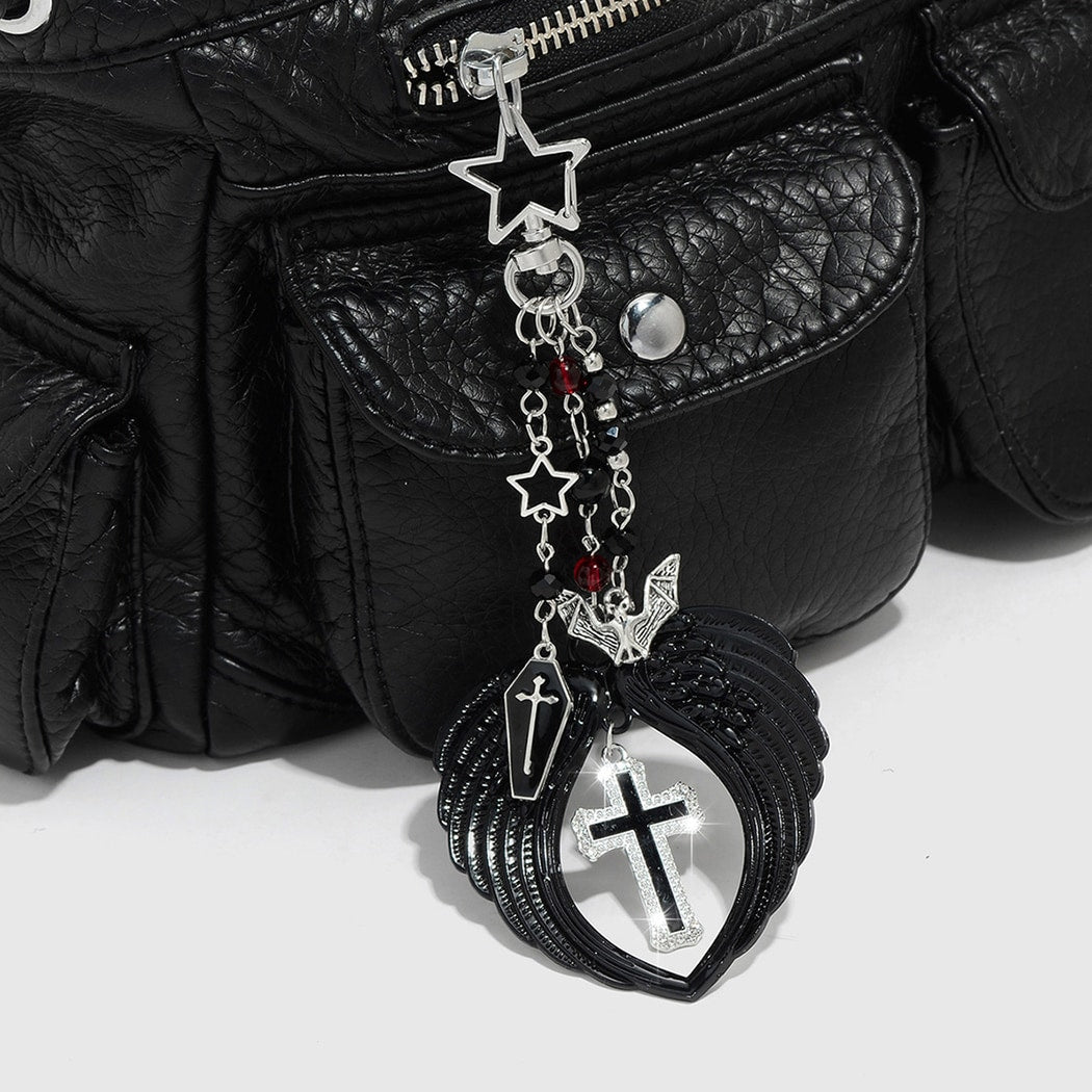 Keypus - Halloween Bat and Cross Keychain