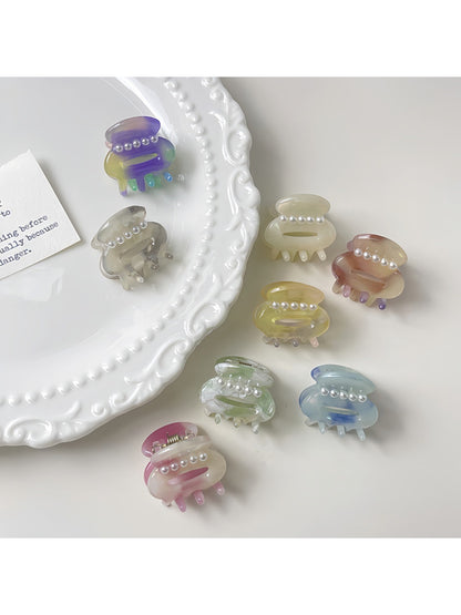 Beau - Macaron Colored Oval Openwork Claw Clip