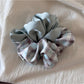 Gifty - Pleated Bow Checked Patchwork Fabric Scrunchie