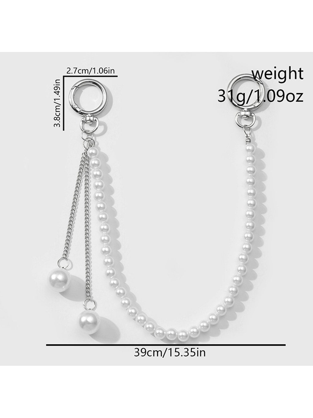 Keypus - Lace Mesh Bow Alloy Key Ring Bag Charm Keychain