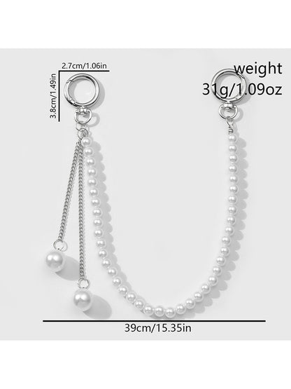 Keypus - Lace Mesh Bow Alloy Key Ring Bag Charm Keychain