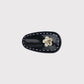 Beau - Elegant Black Rounded Floral Hair Clip Set