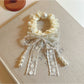 Gifty Sweet Beaded Bow Hair Tie displayed on a white background showing bow detail