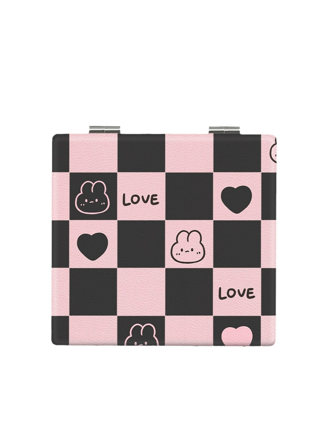 Mirroray - Checkered Pattern Folding Makeup Mirror