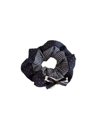 Gifty - Checkered Polka Dot Bow Hair Scrunchies