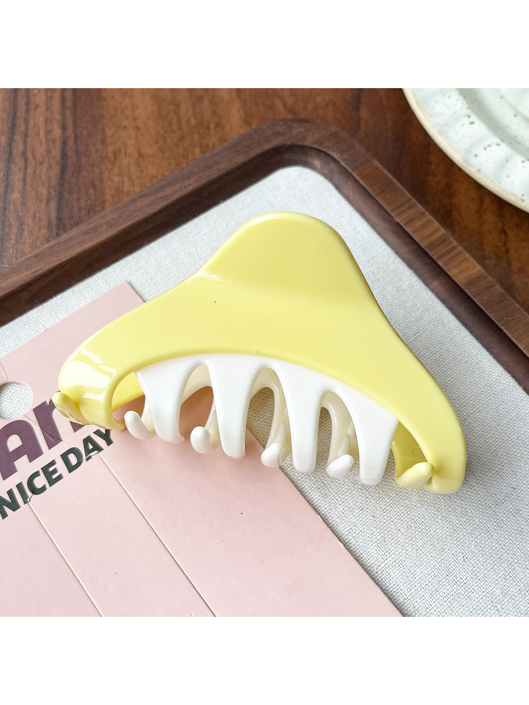 Beau - Modern Colorblock Ring Plastic Claw Clip