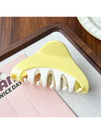 Beau - Modern Colorblock Ring Plastic Claw Clip