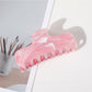 Beau - Marble Swirl Flat Plastic Hair Claw Clip