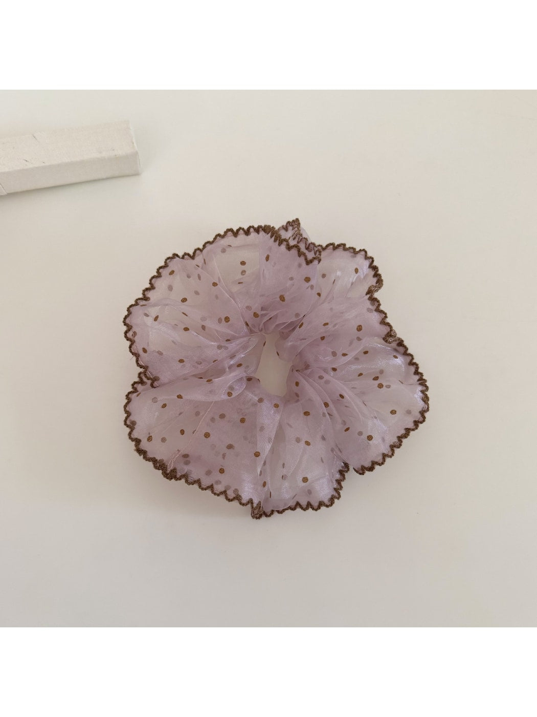 Gifty - Plaid Organza Look Polyester Scrunchie