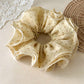 Gifty - Ruffled Polka Dot Polyester Scrunchie