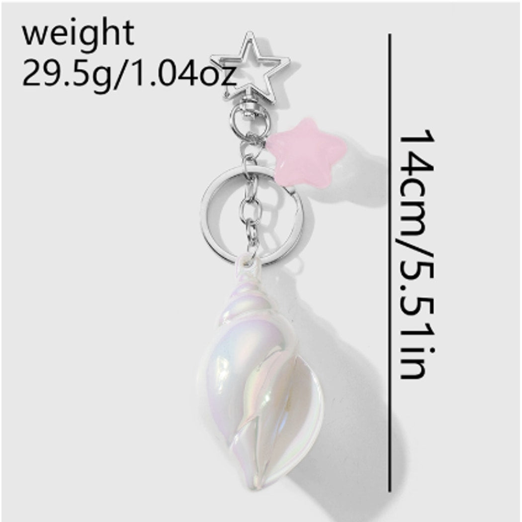 Keypus - Gradient Conch and Star Keychain