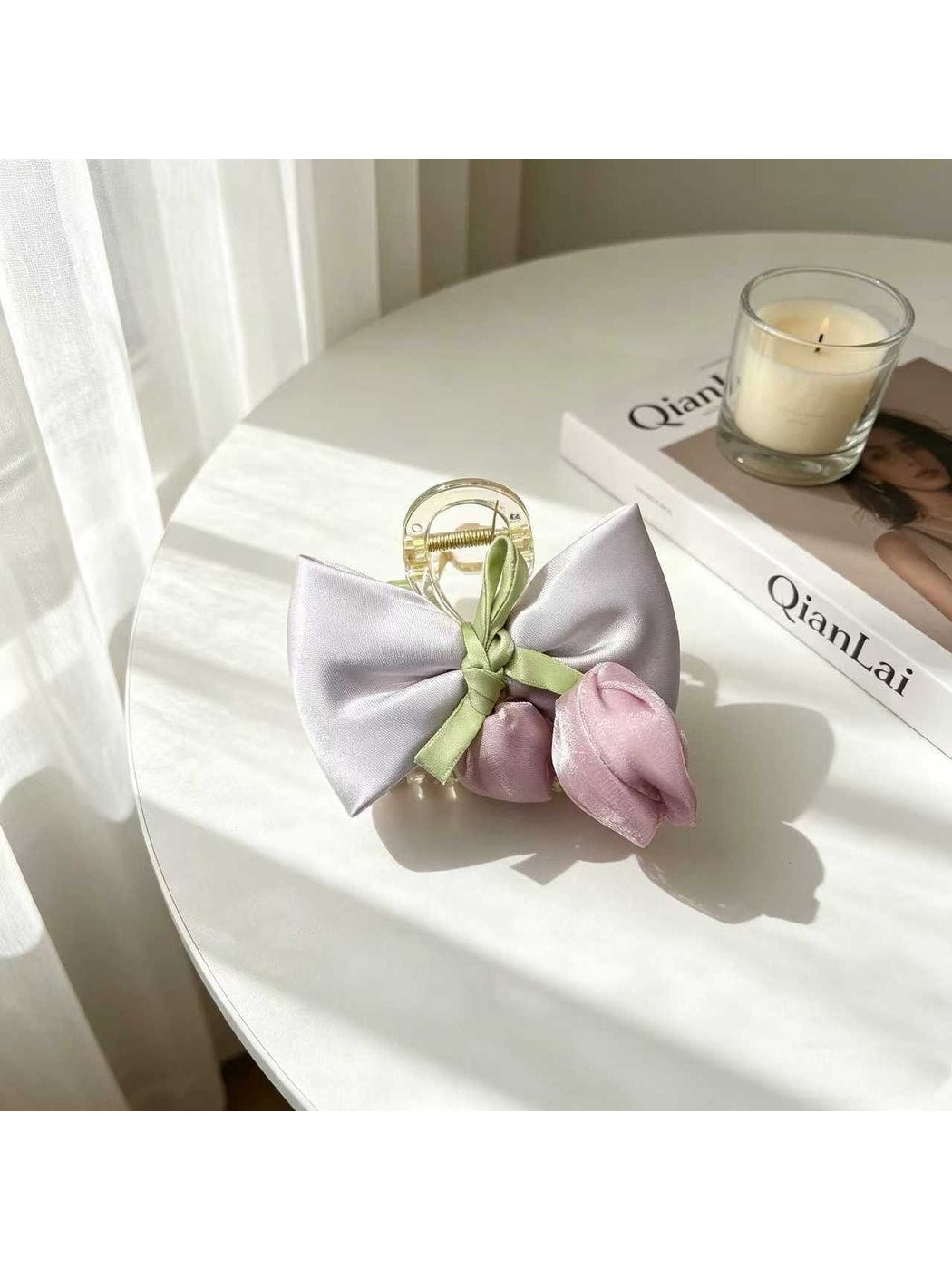 Beau - Tulip Bow Polyester Claw Hair Clip