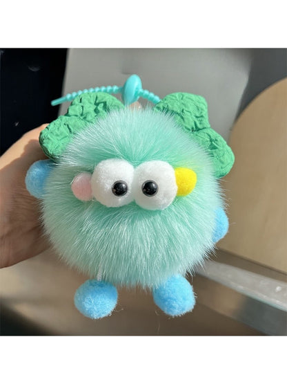 Keypus - Cute Bow Coal Ball Keychain