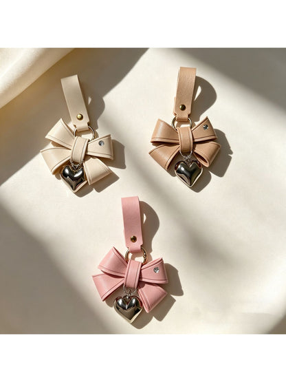 Keypus - Cartoon Bow PU Alloy Pendant Bag Charm Keychain
