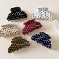 Beau - Polka Dot Fan Shape Acetate Claw Clip