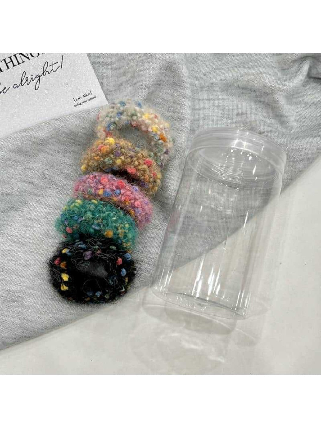 Gifty - Colorful Polka Dot Plush Hair Ties