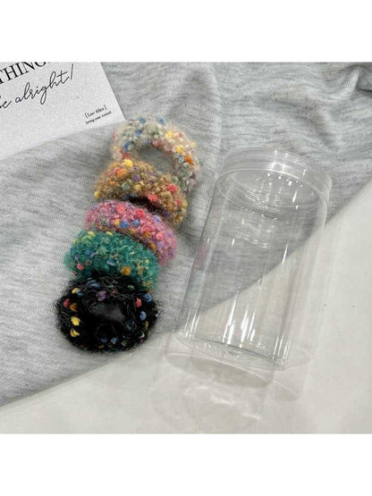 Gifty - Colorful Polka Dot Plush Hair Ties