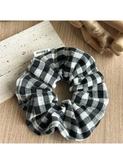 Gifty - Check Pattern Polyester Scrunchie