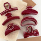Beau - Red Irregular-Shaped Hair Clip